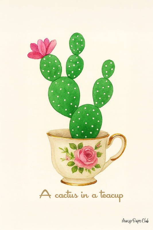 A cactus in a teacup