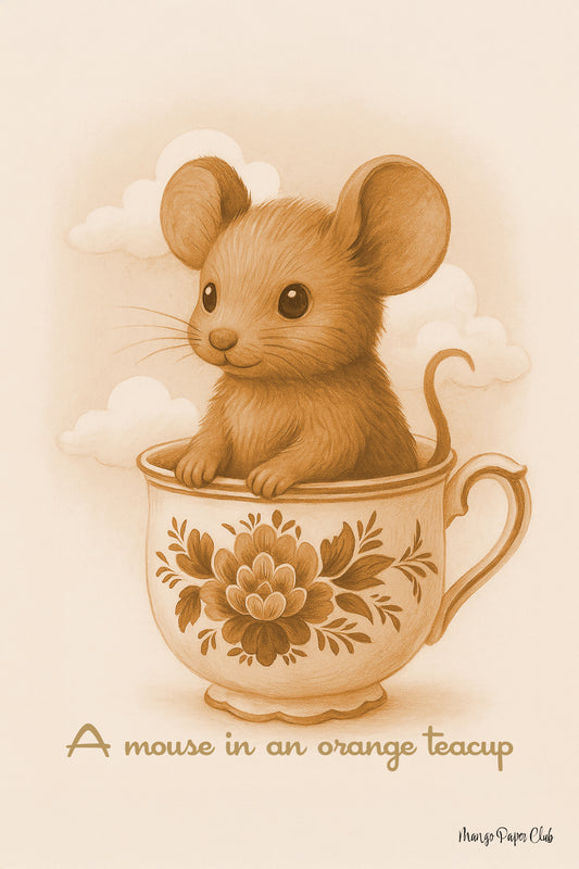 A Mouse in an Orange Teacup