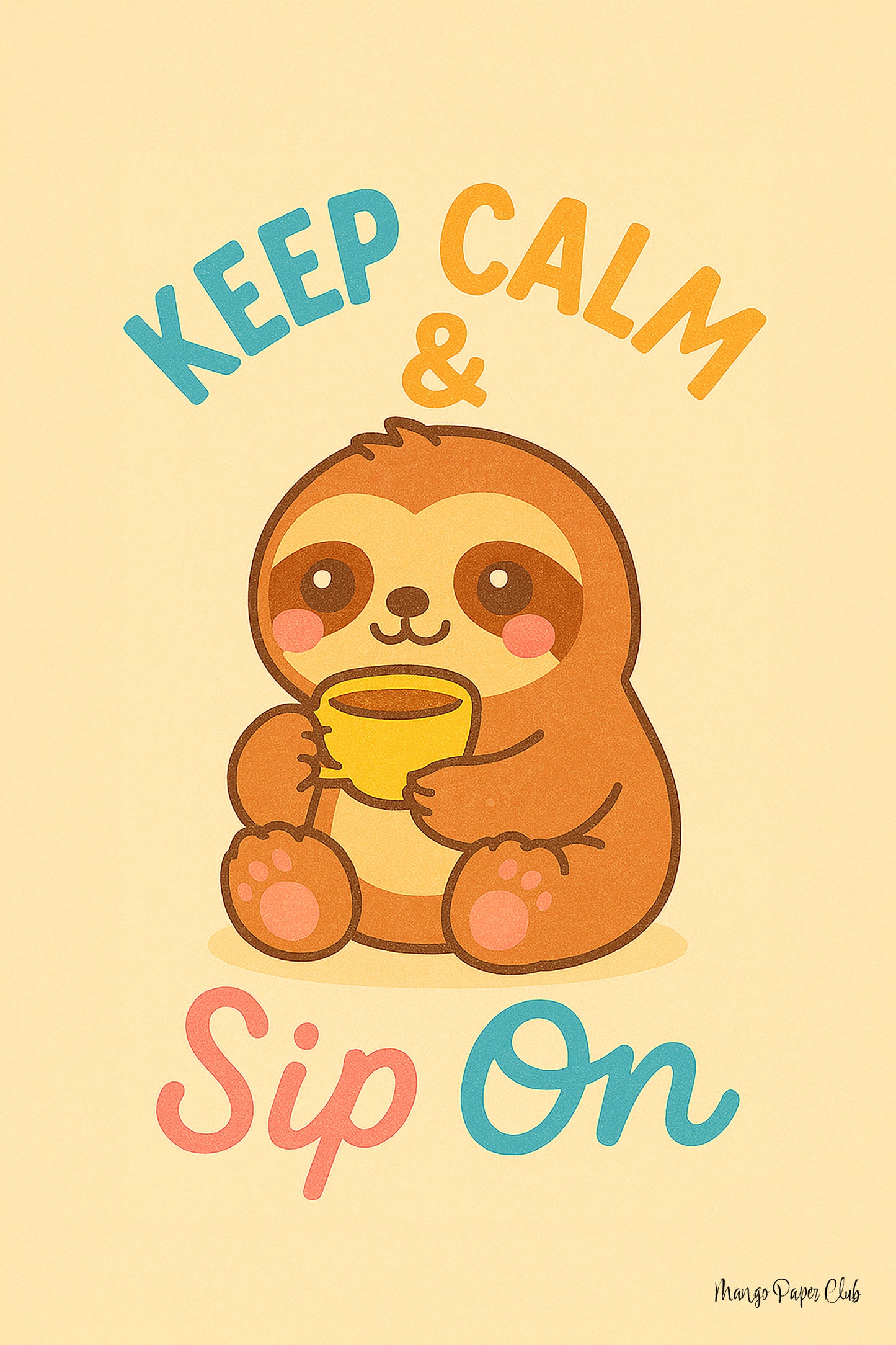 Keep calm & sip on- Sloth
