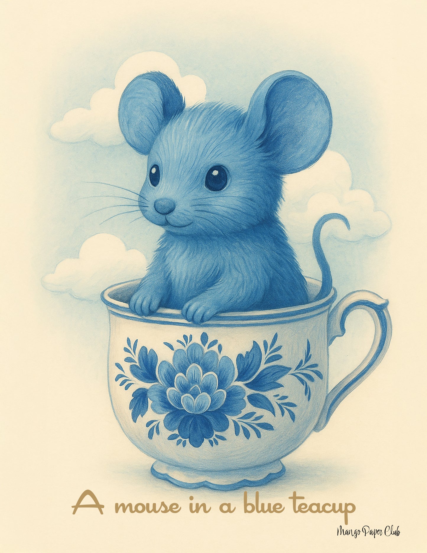 A Mouse in a Blue Teacup