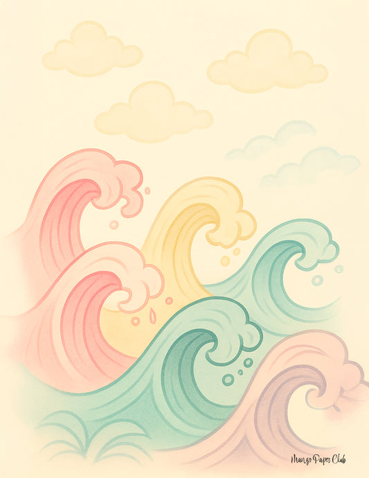 Waves in pastels