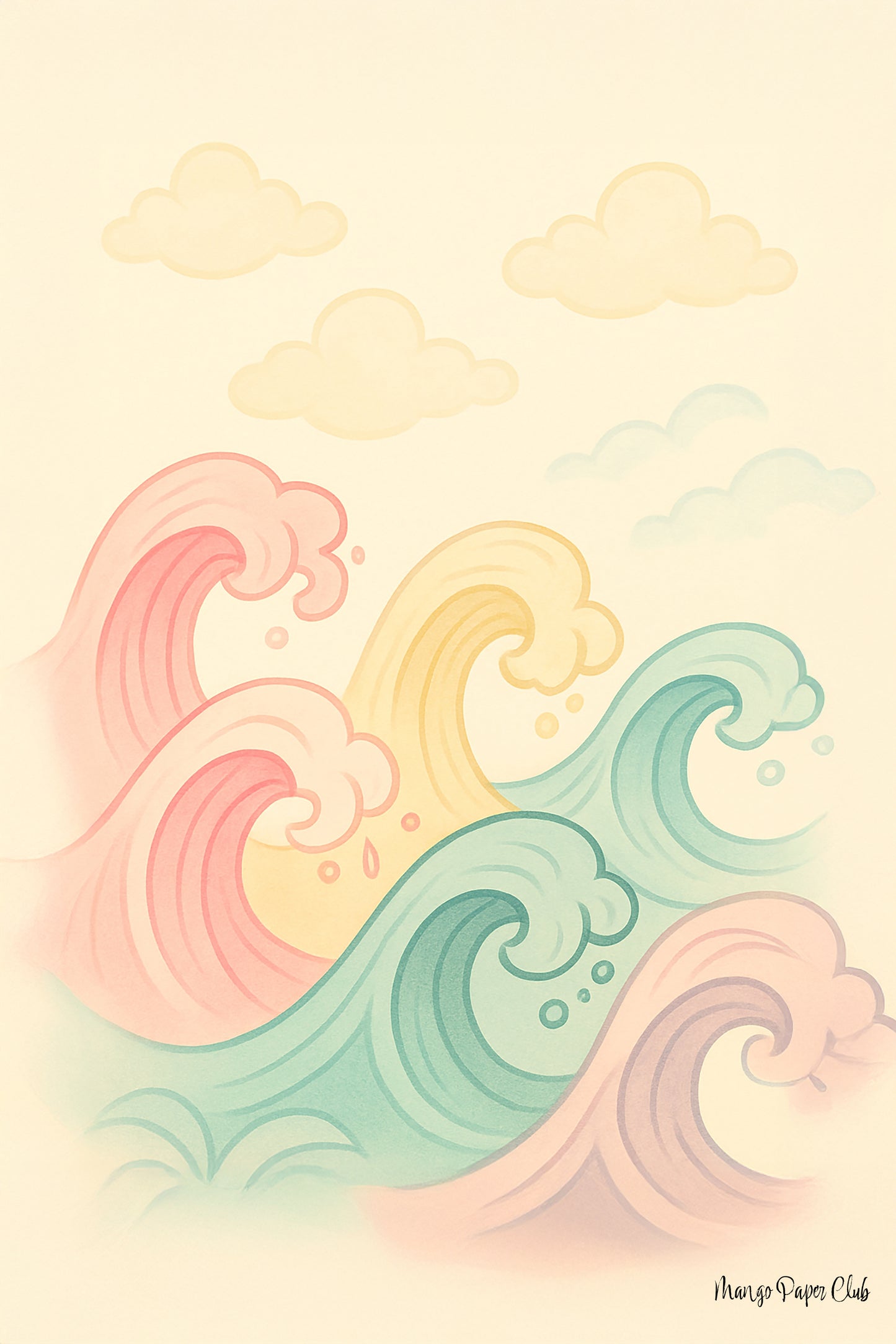 Waves in pastels