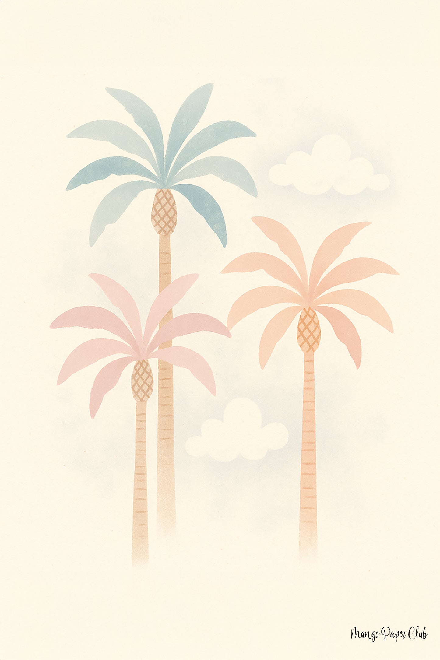 Palm trees in pastels