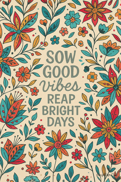 Sow Good Vibes, Reap Bright Days