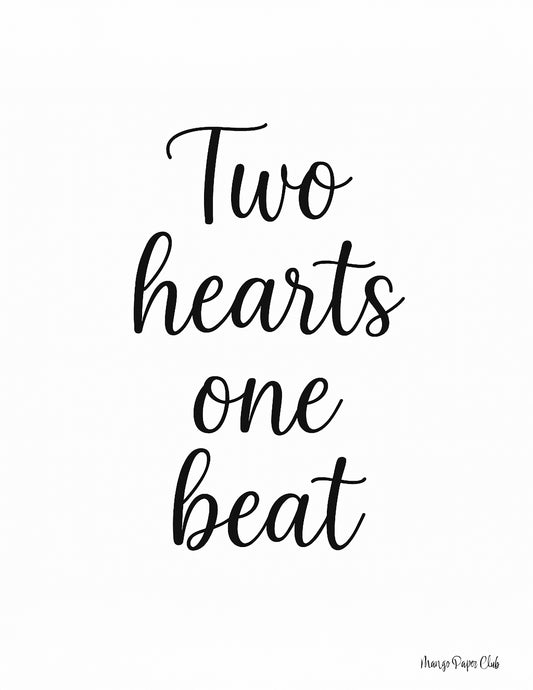 Two hearts one beat